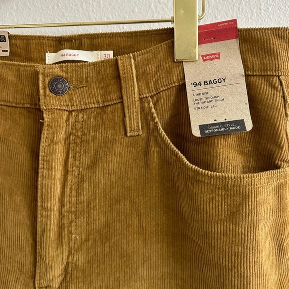 NWT LEVI'S Brown 'Corduroy 94 Baggy Jeans 30 RARE!! - Picture 4 of 6